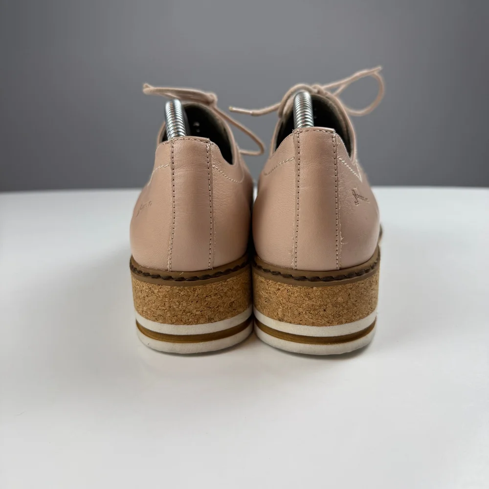 Dorking Fluchos Made in Spain Lace perforated wedge shoes pink size 6 EU 36 - Picture 5 of 11